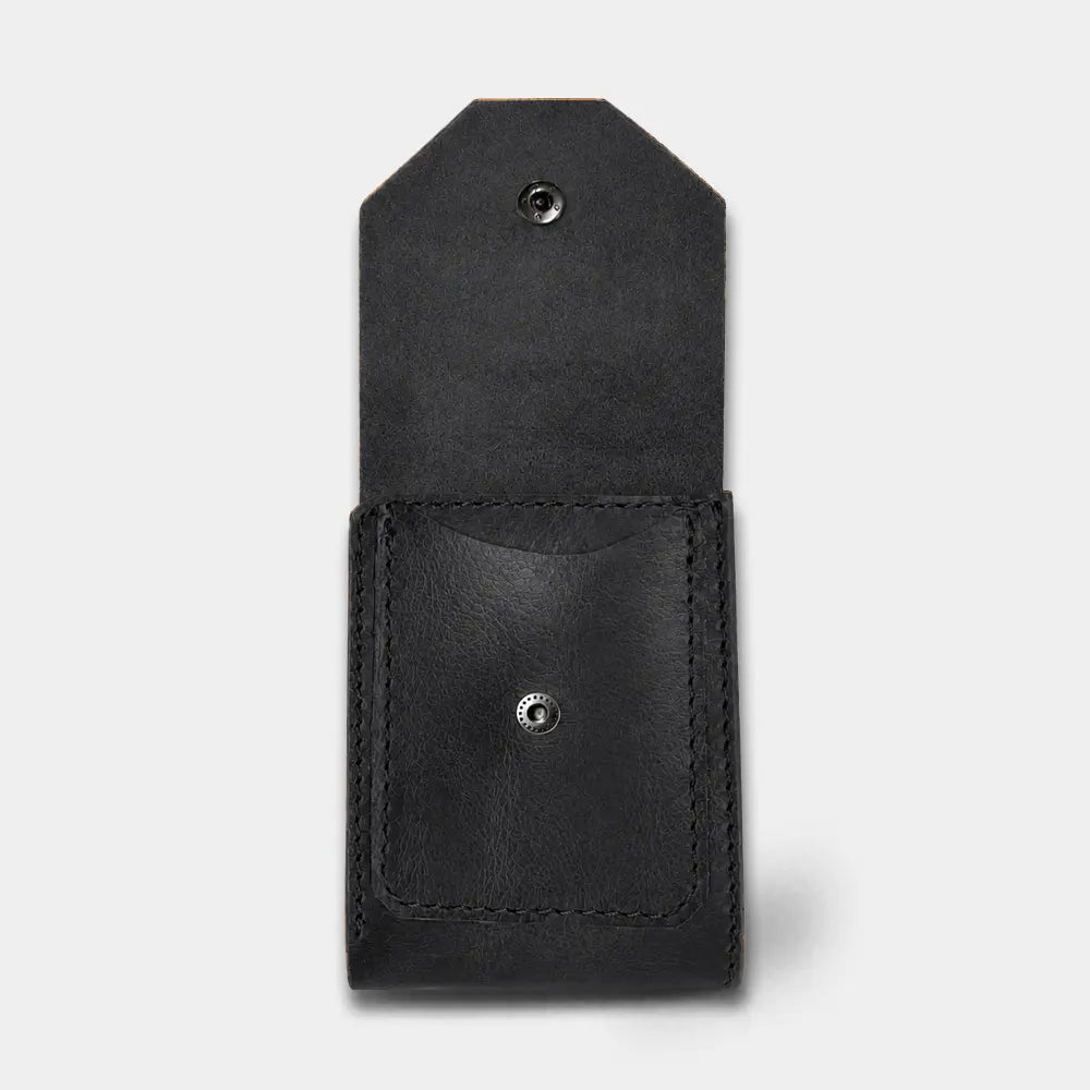Aegon Pirinç Çıtçıtlı Deri Cüzdan - Minimalist Tasarım Serisi - El Yapımı Gerçek Deri | Retro Pelle