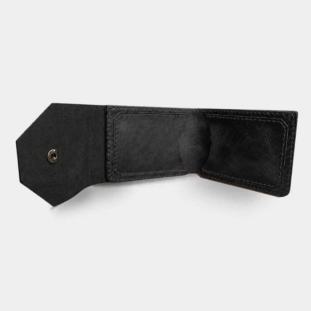 Aegon Pirinç Çıtçıtlı Deri Cüzdan - Minimalist Tasarım Serisi - El Yapımı Gerçek Deri | Retro Pelle
