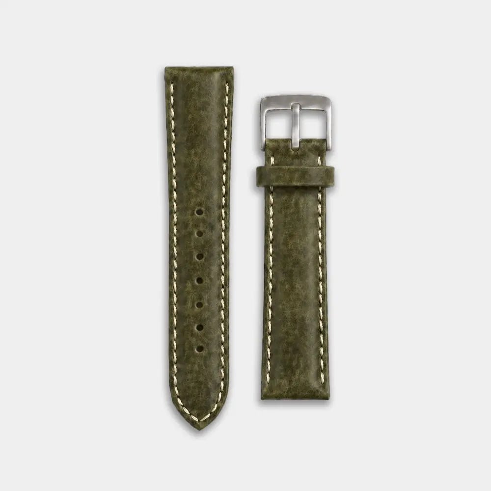 Çift Katlı Deri Saat Kayışı - Vegetable Tanned - Momentum - El Yapımı Gerçek Deri Çift Katlı Deri Saat Kayışı | Retro Pelle