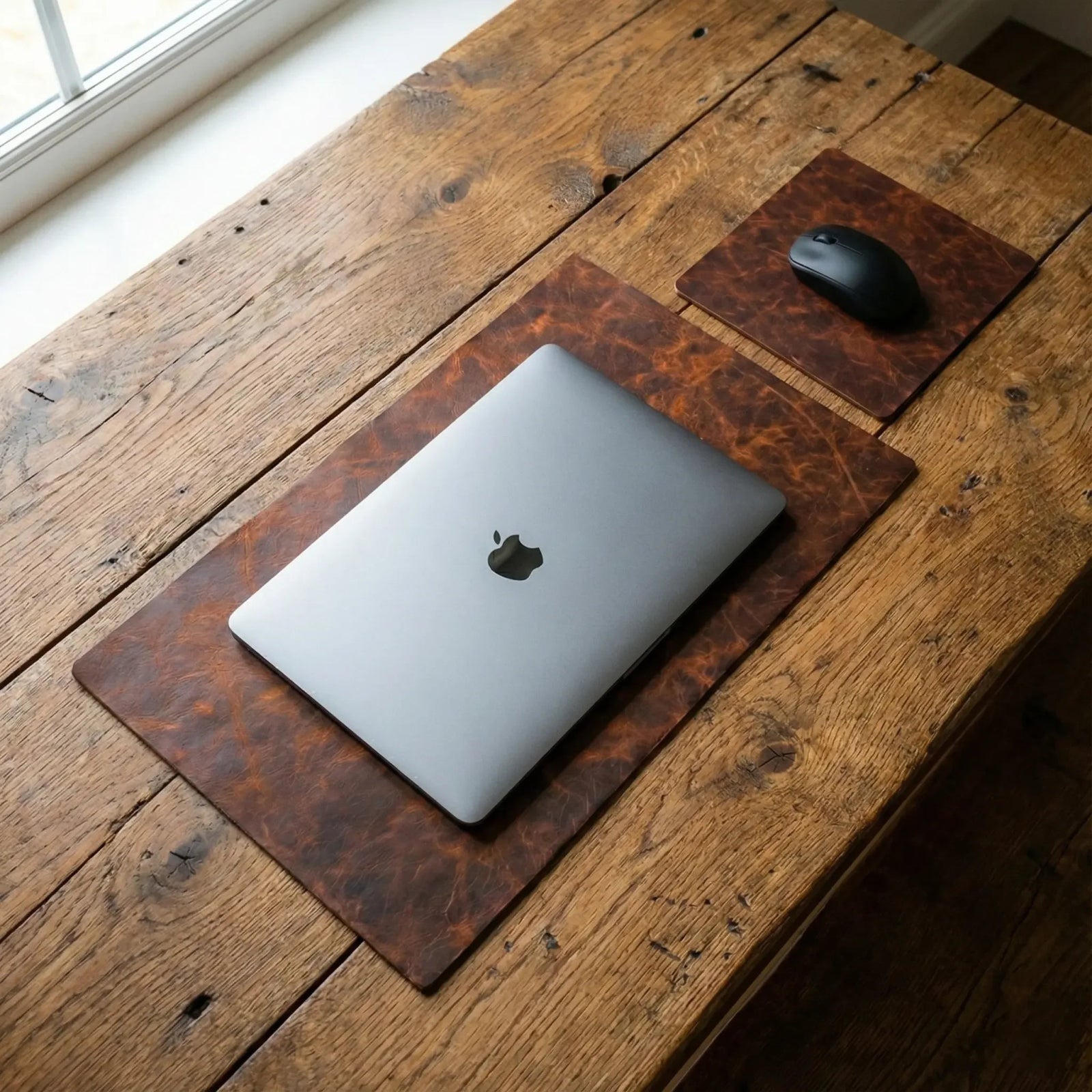 Deri Mouse Pad - El Yapımı Gerçek Deri | Retro Pelle