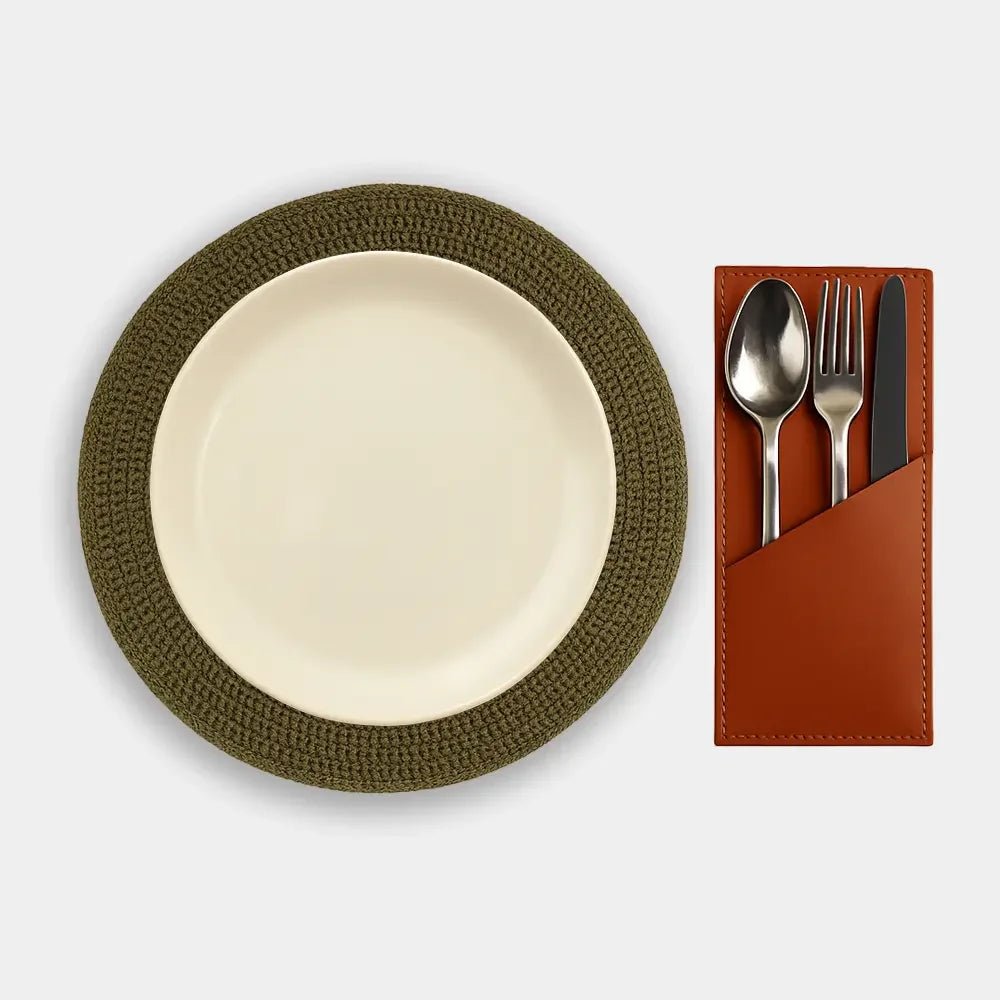 Deri Supla & Çatal Bıçak Kaşık Takım Kılıfı - El Yapımı Gerçek Deri Deri Supla & Çatal Bıçak Kaşık Takım Kılıfı | Retro Pelle