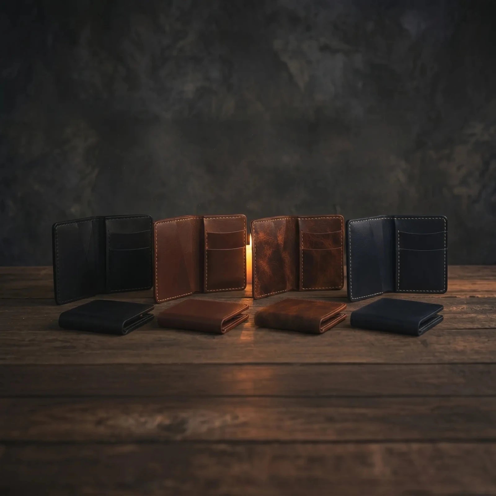 Differ Deri Kartlık - Minimalist Tasarım Serisi - El Yapımı Gerçek Deri Hakiki Deri Cüzdan | Retro Pelle