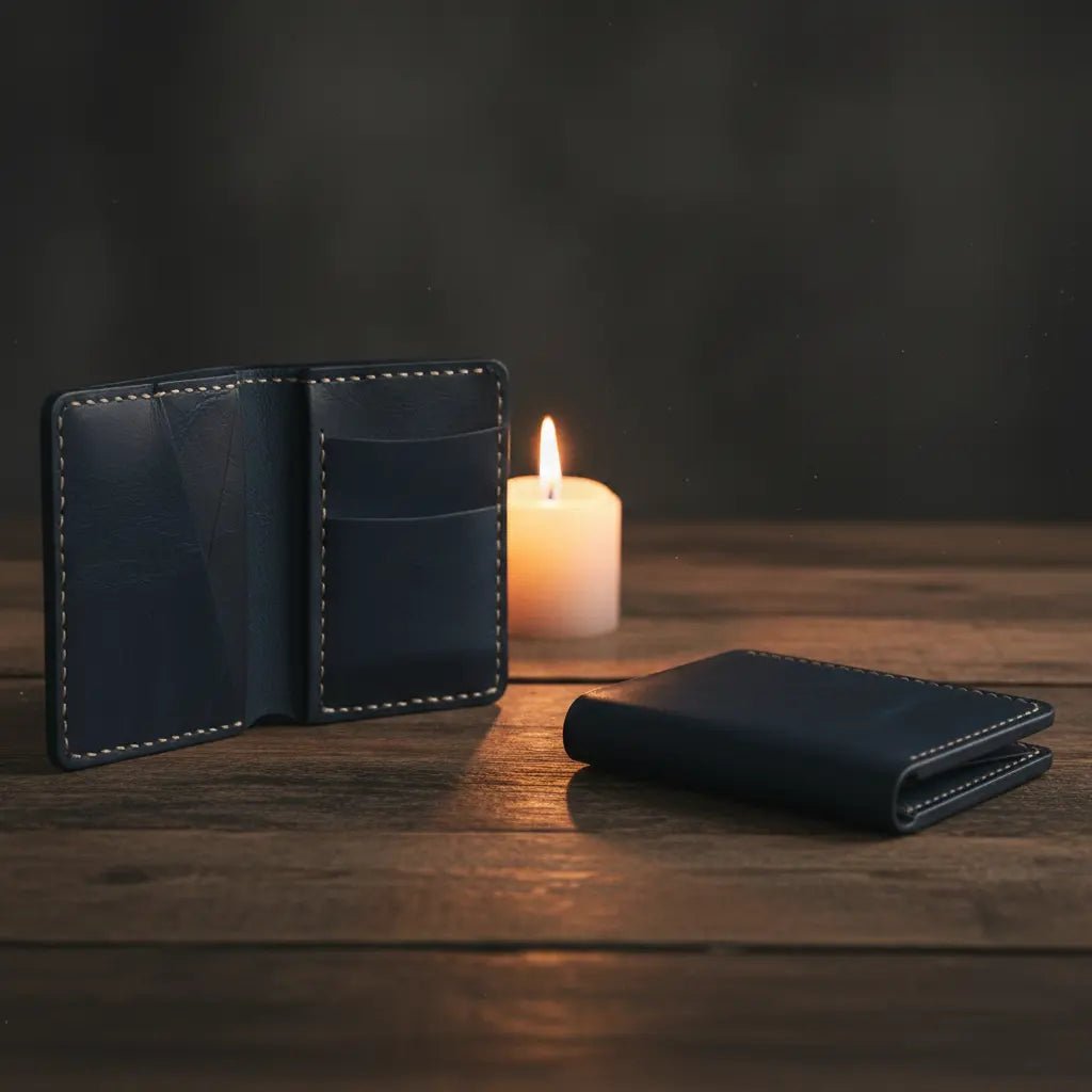 Differ Deri Kartlık - Minimalist Tasarım Serisi - El Yapımı Gerçek Deri Hakiki Deri Cüzdan | Retro Pelle