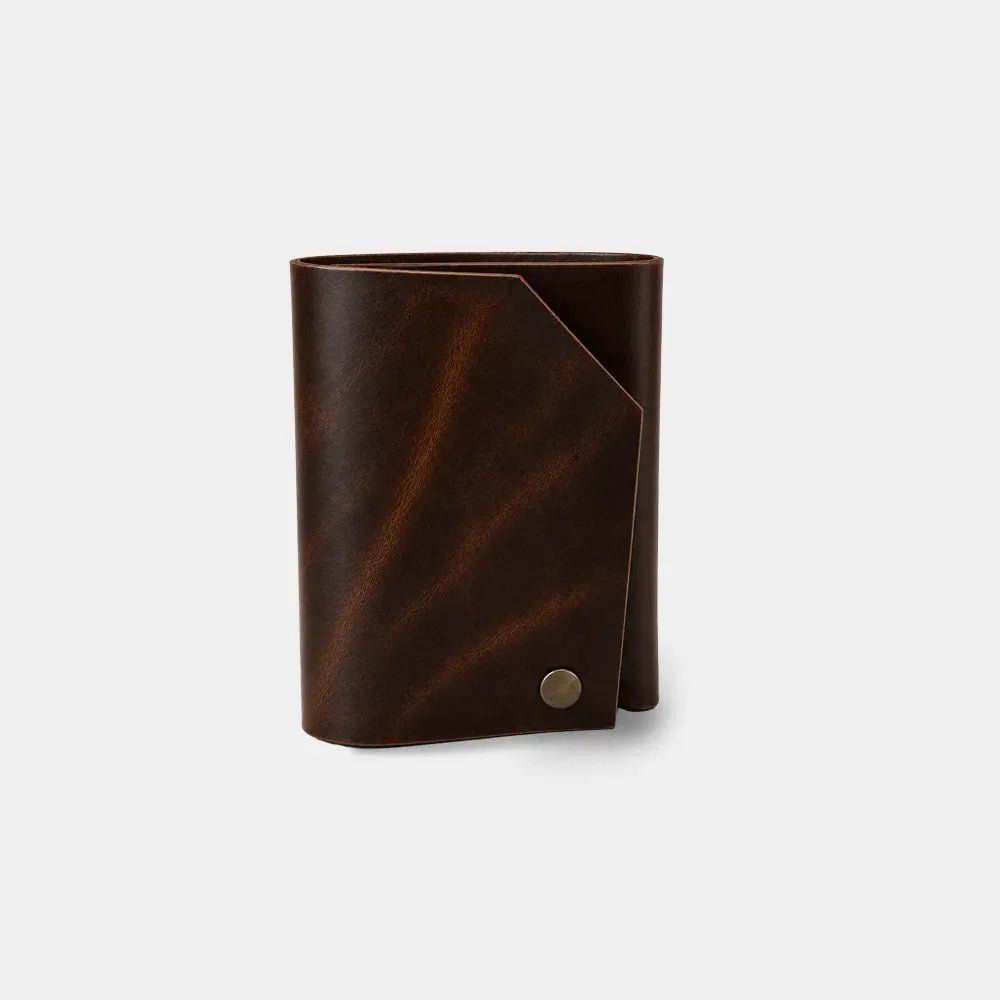 Fold Minimal Deri Cüzdan - El Yapımı Gerçek Deri | Retro Pelle