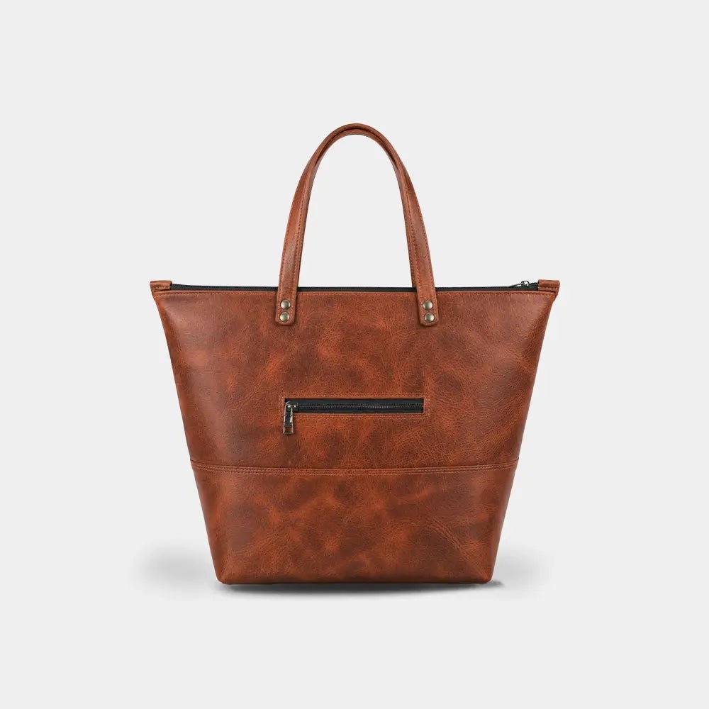 Hakiki Deri Tote Bag - El Yapımı Gerçek Deri | Retro Pelle