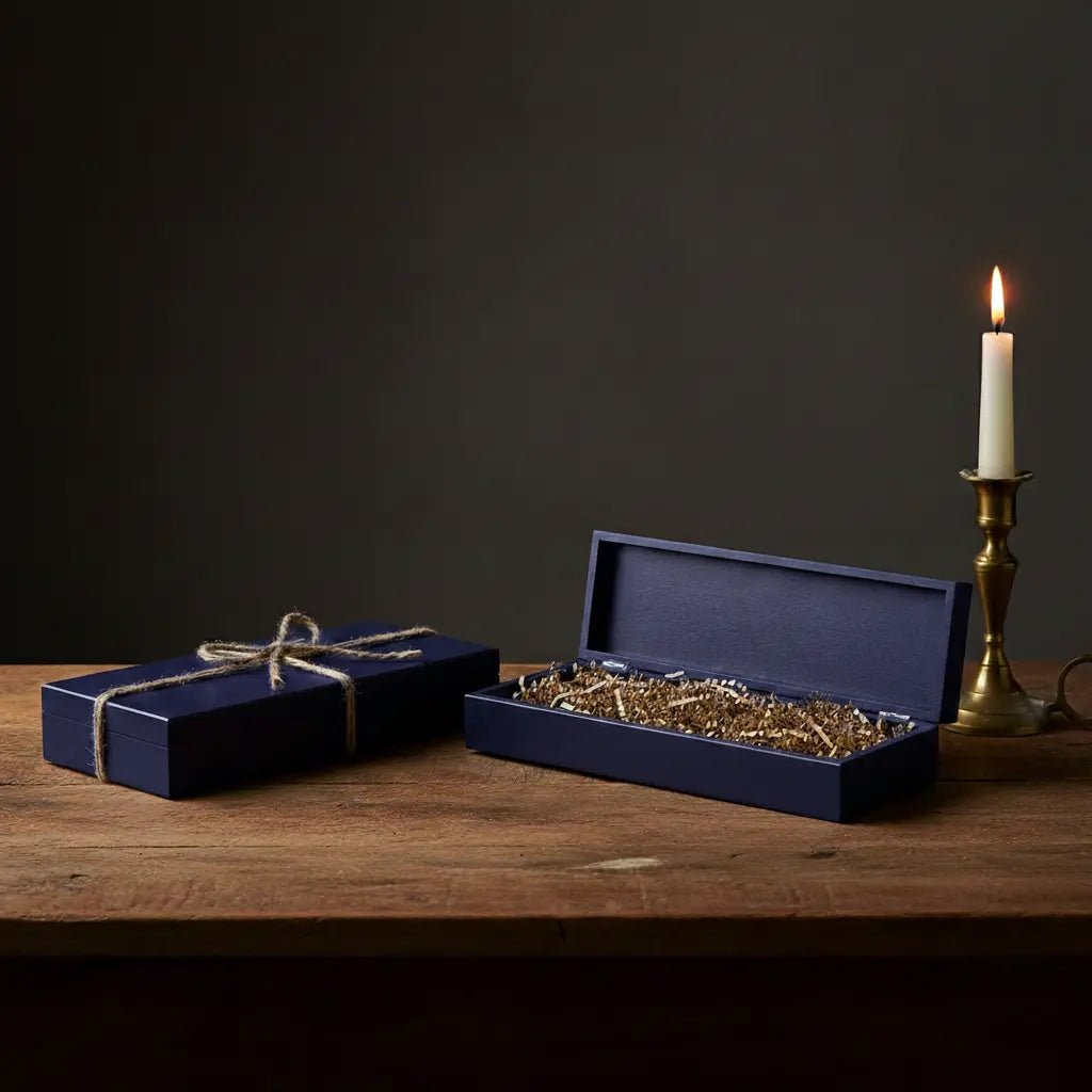 Handmade Long Box - Ahşap Kutu (Model 1 ) - El Yapımı Gerçek Deri | Retro Pelle