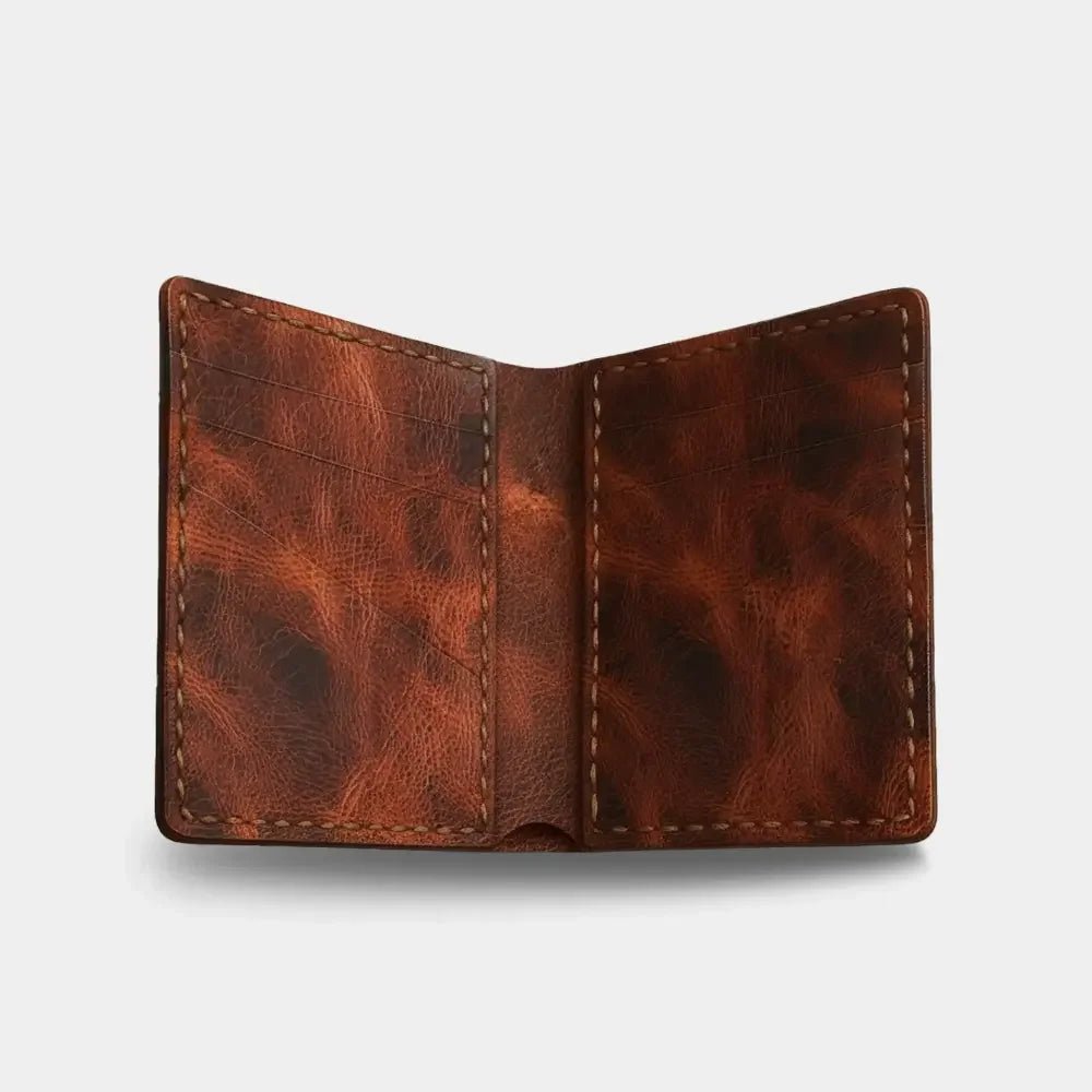 Rhodos Deri Cüzdan - El Yapımı Gerçek Deri Hakiki Deri Cüzdan | Retro Pelle