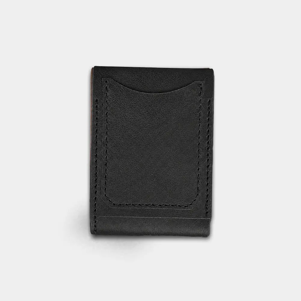 Aegon Pirinç Çıtçıtlı Deri Cüzdan - Minimalist Tasarım Serisi - El Yapımı Gerçek Deri | Retro Pelle