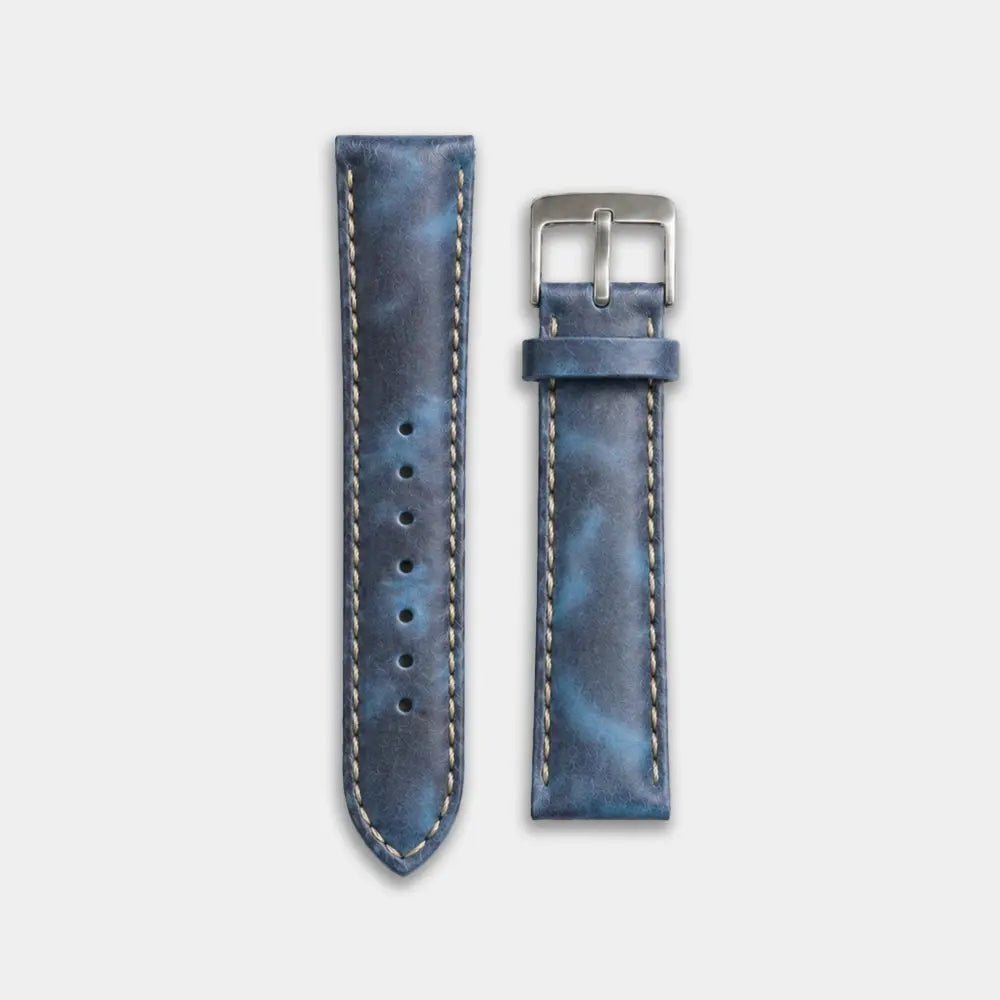 Çift Katlı Deri Saat Kayışı - Vegetable Tanned - Momentum - El Yapımı Gerçek Deri Çift Katlı Deri Saat Kayışı | Retro Pelle