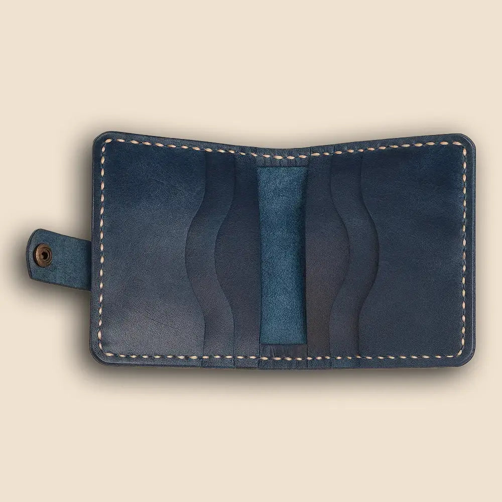 Pirinç Çıtçıtlı Deri Cüzdan - Özel Tasarım Serisi