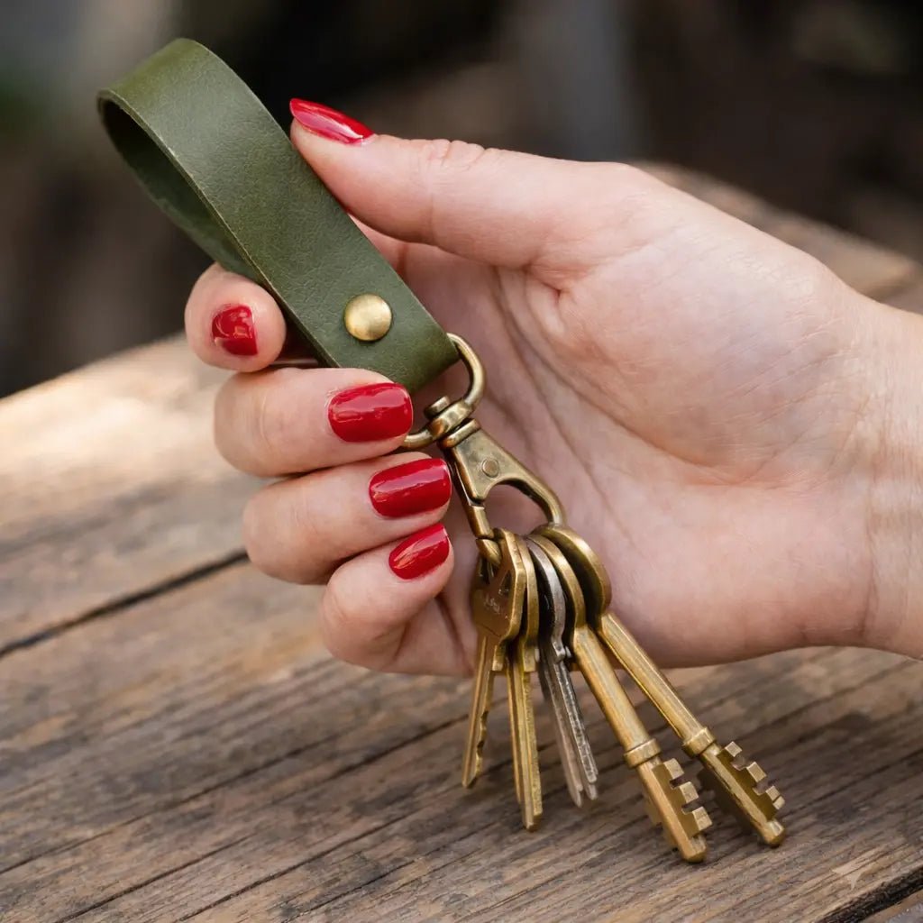 Deri Anahtarlık - El Yapımı Gerçek Deri | Retro Pelle