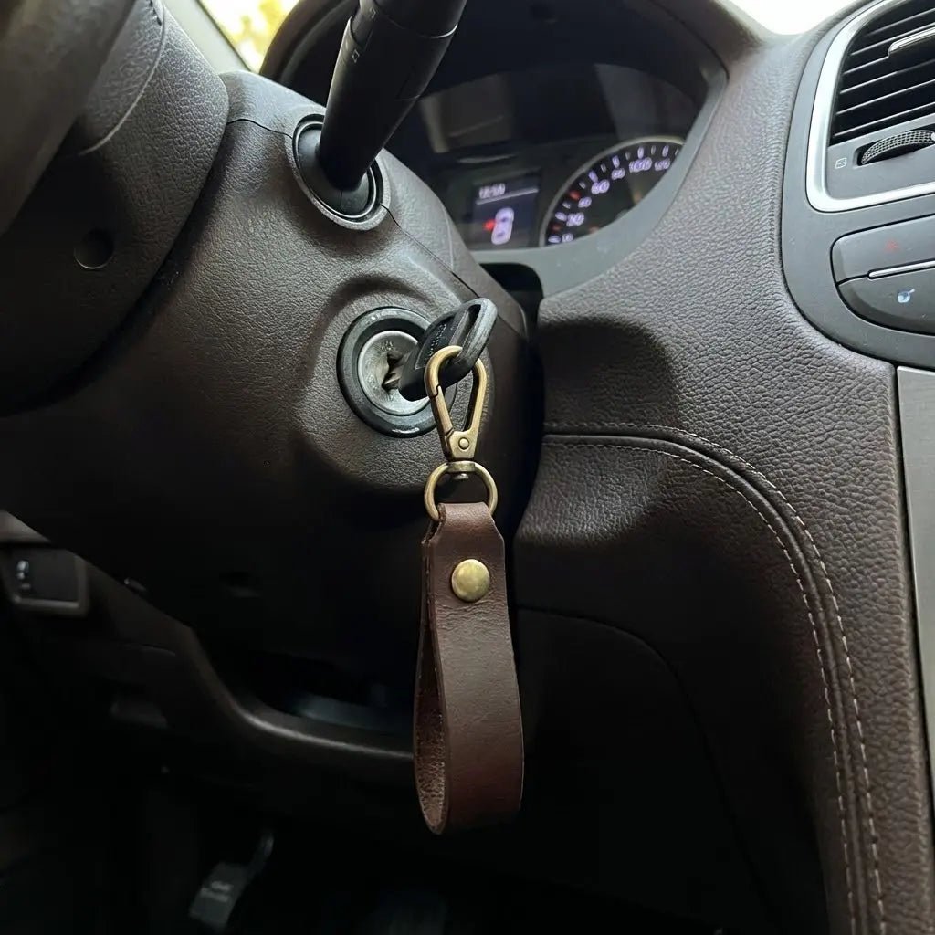 Deri Anahtarlık - El Yapımı Gerçek Deri | Retro Pelle