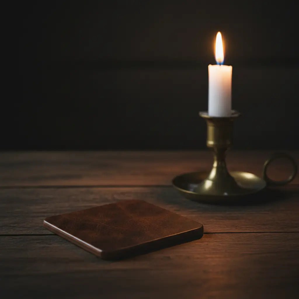 Deri Bardak Altlığı - El Yapımı Gerçek Deri | Retro Pelle