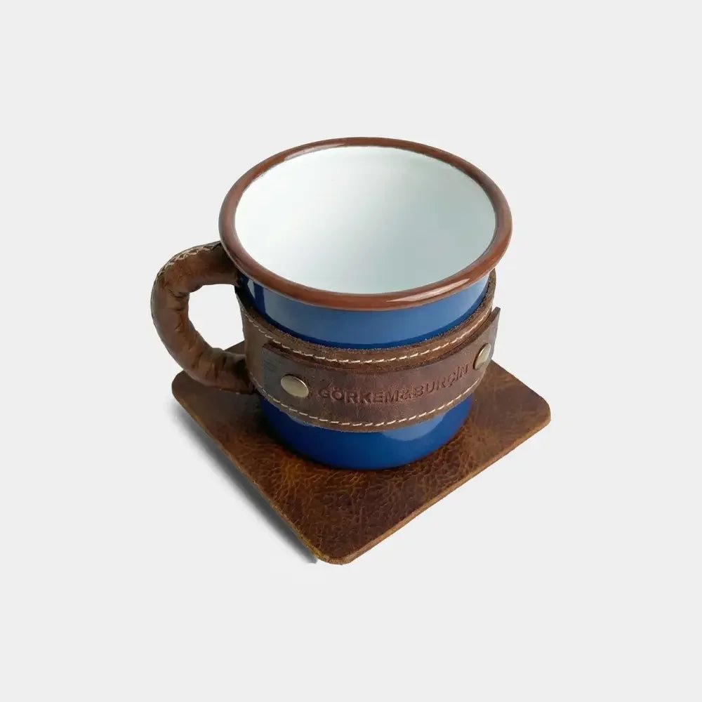 Deri Bardak Altlığı - El Yapımı Gerçek Deri | Retro Pelle