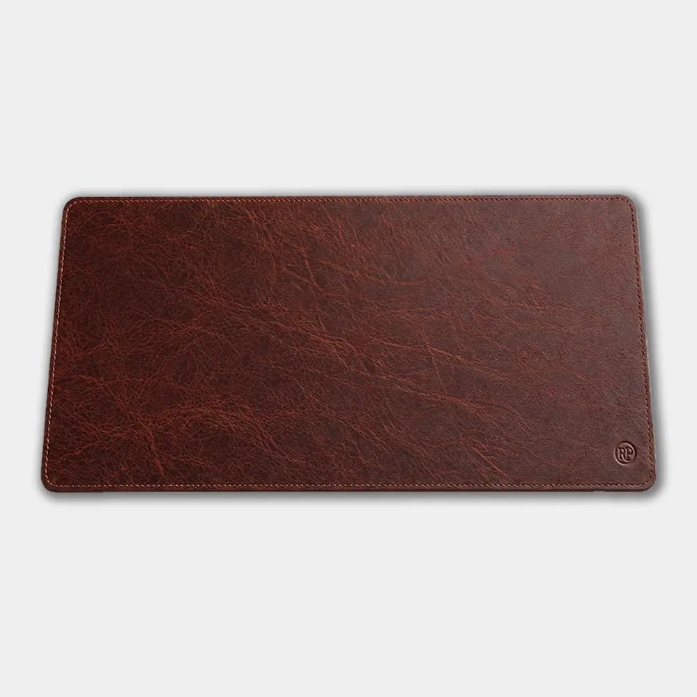 Deri bilgisayar pad - el yapımı full-grain deri masa matı