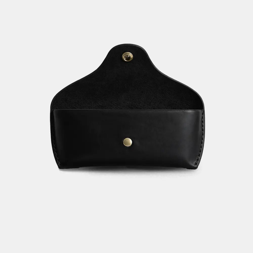 Deri Gözlük Kılıfı - Özel Deriden ve Pirinç Çıtçıtlı - El Yapımı Gerçek Deri Hakiki Deri Gözlük Kılıfı | Retro Pelle