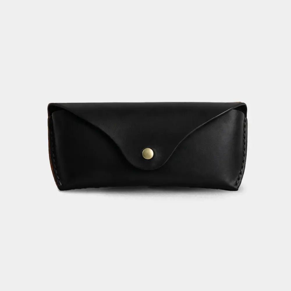 Deri Gözlük Kılıfı - Özel Deriden ve Pirinç Çıtçıtlı - El Yapımı Gerçek Deri Hakiki Deri Gözlük Kılıfı | Retro Pelle