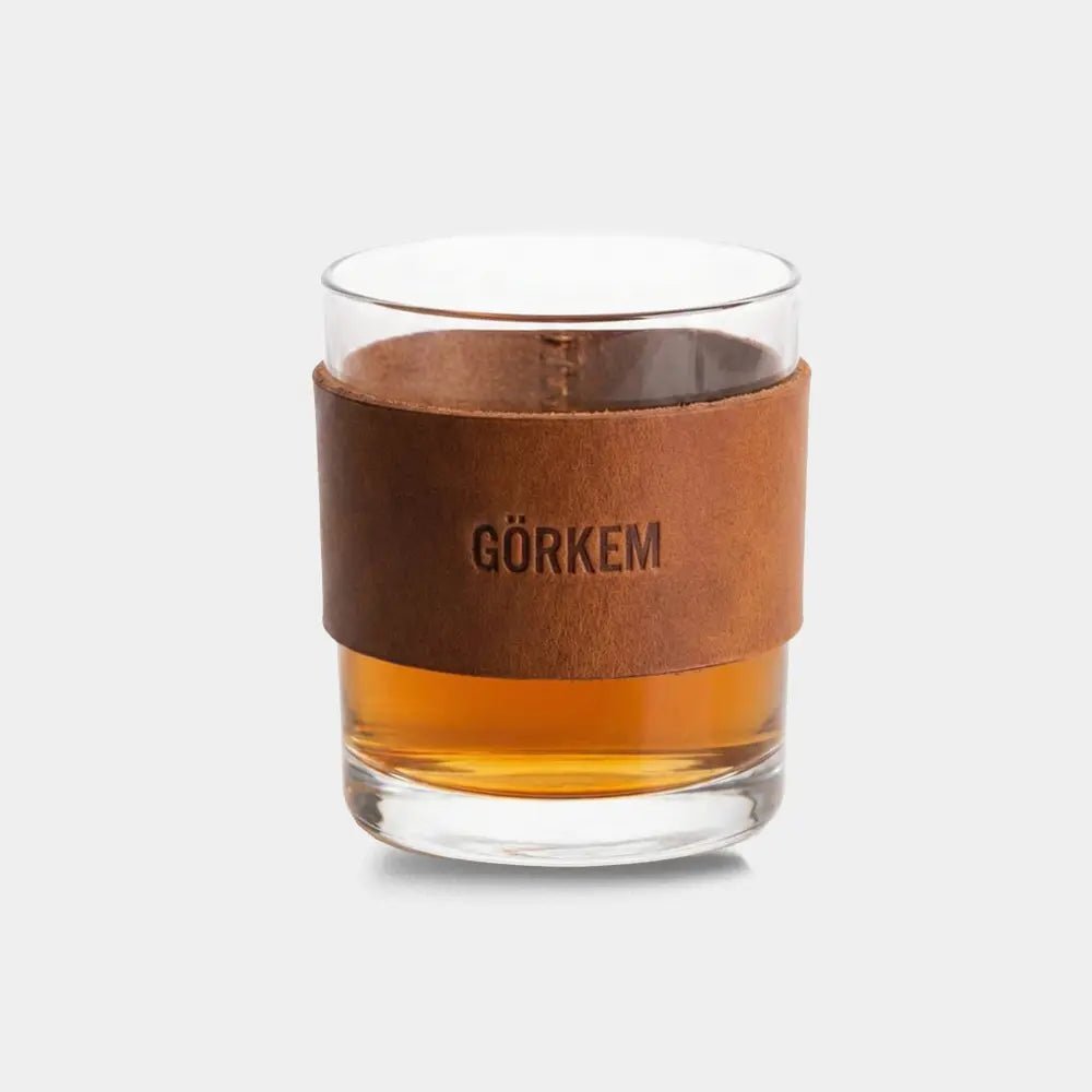 Deri Kaplı Bardak - El Yapımı Gerçek Deri | Retro Pelle