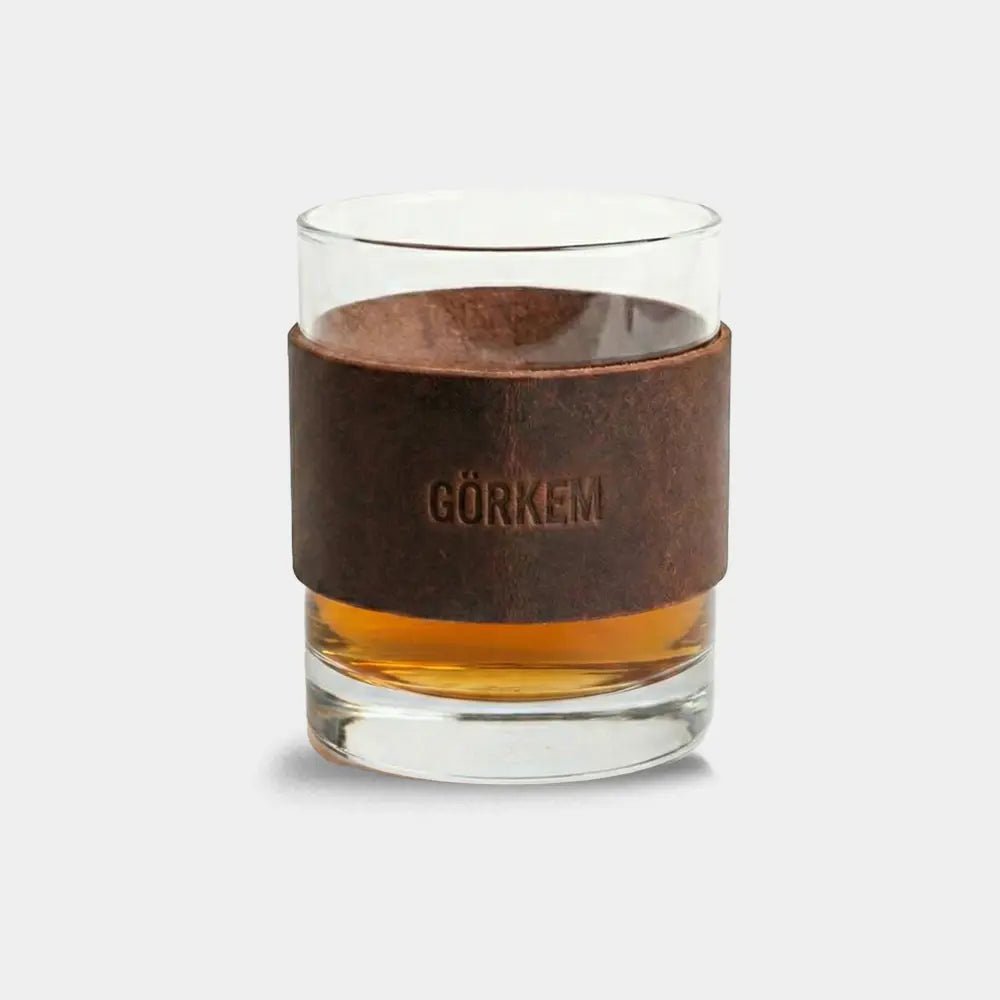 Deri Kaplı Bardak - El Yapımı Gerçek Deri | Retro Pelle