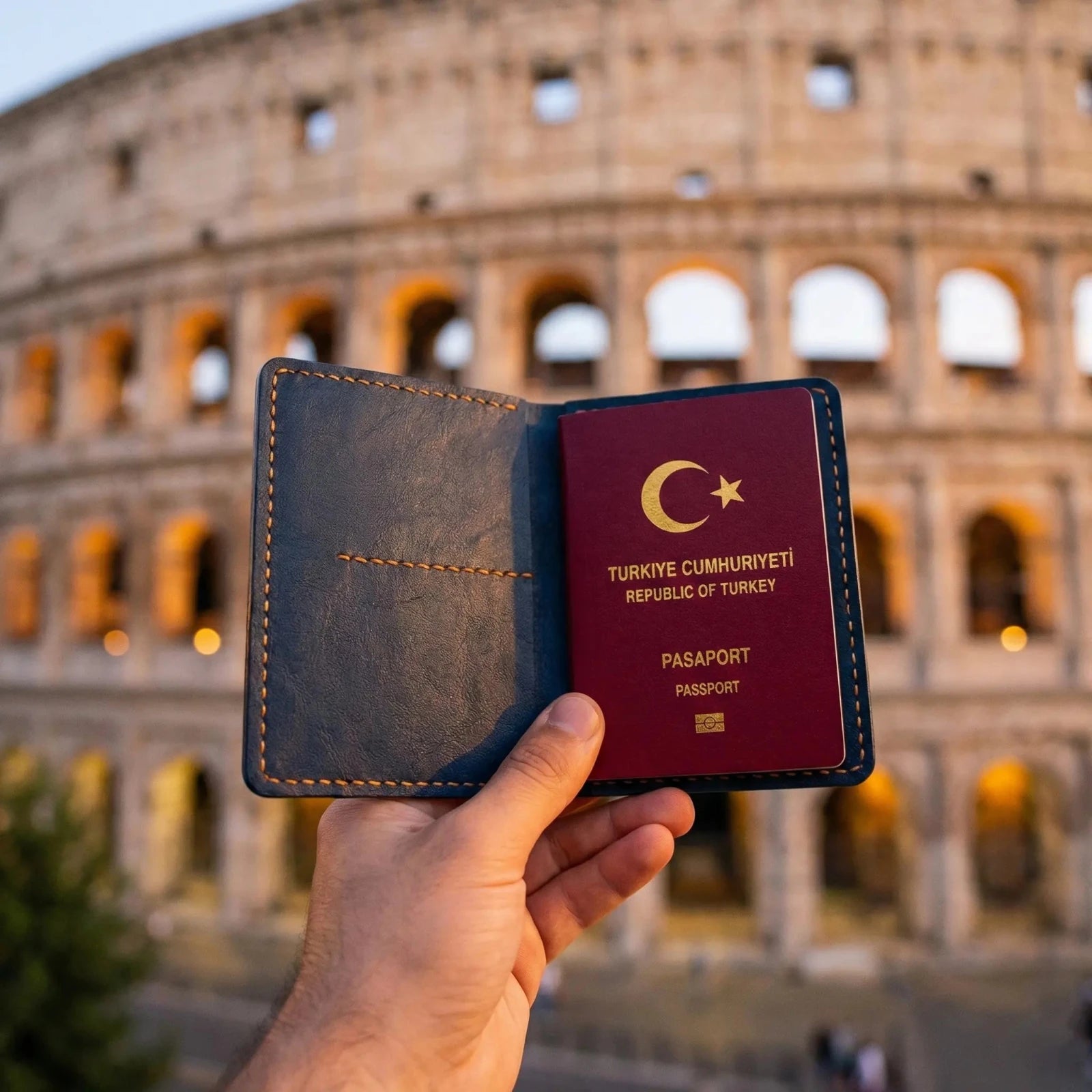 Deri Pasaport Kılıfı - El Yapımı Gerçek Deri Hakiki Deri Pasaport Kılıfı | Retro Pelle