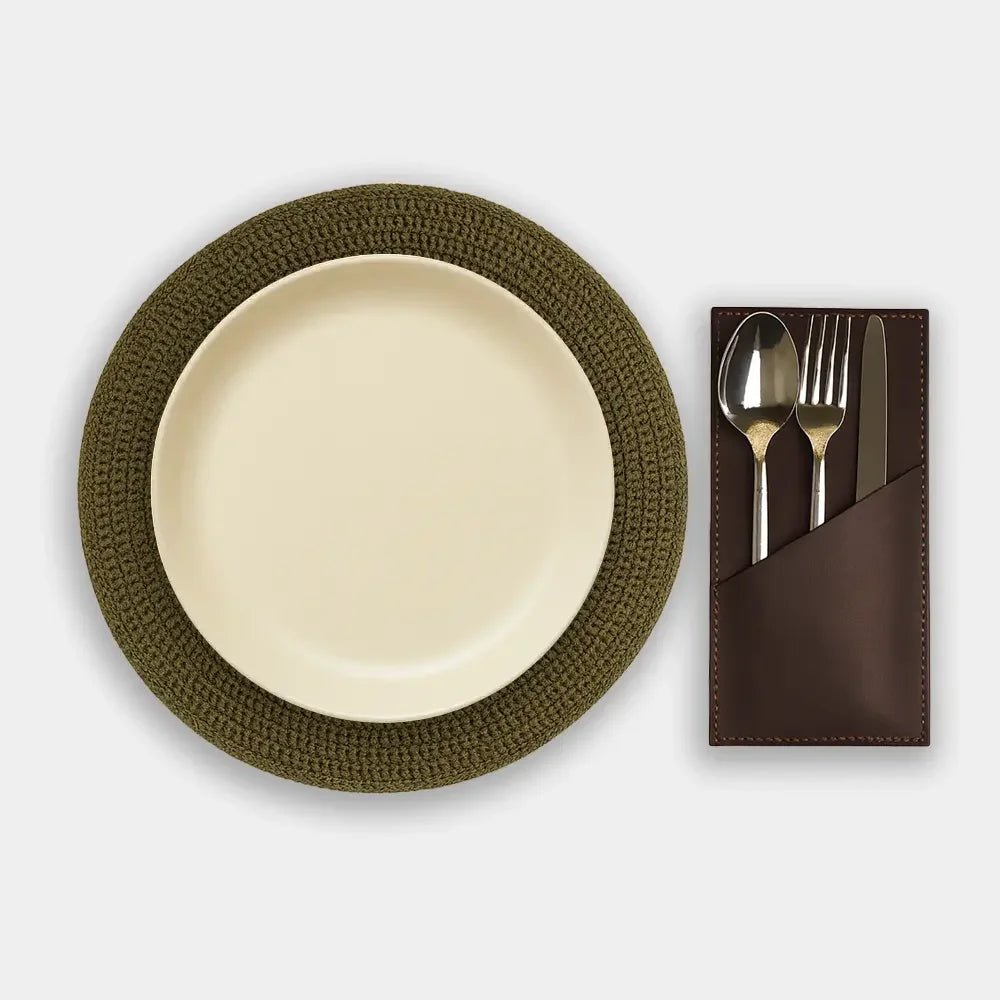 Deri Supla & Çatal Bıçak Kaşık Takım Kılıfı - El Yapımı Gerçek Deri Deri Supla & Çatal Bıçak Kaşık Takım Kılıfı | Retro Pelle