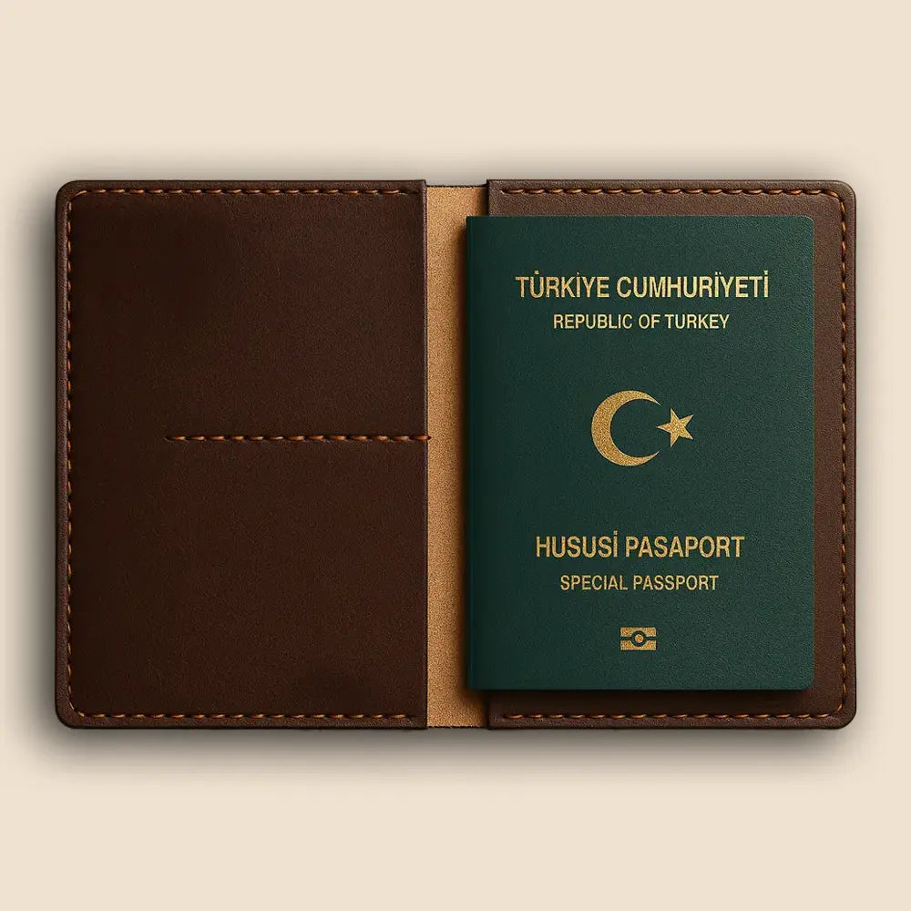 Deri Pasaport Kılıfı