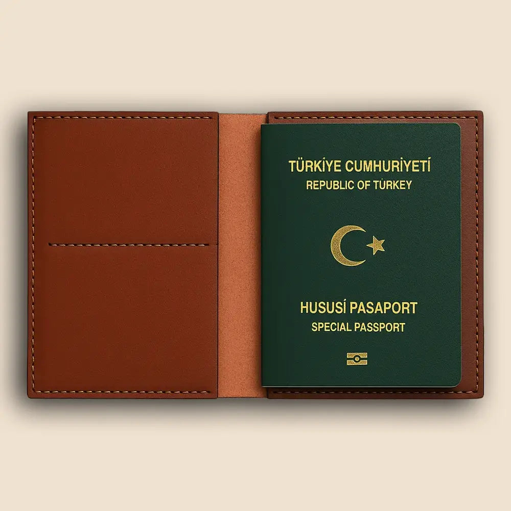 Deri Pasaport Kılıfı
