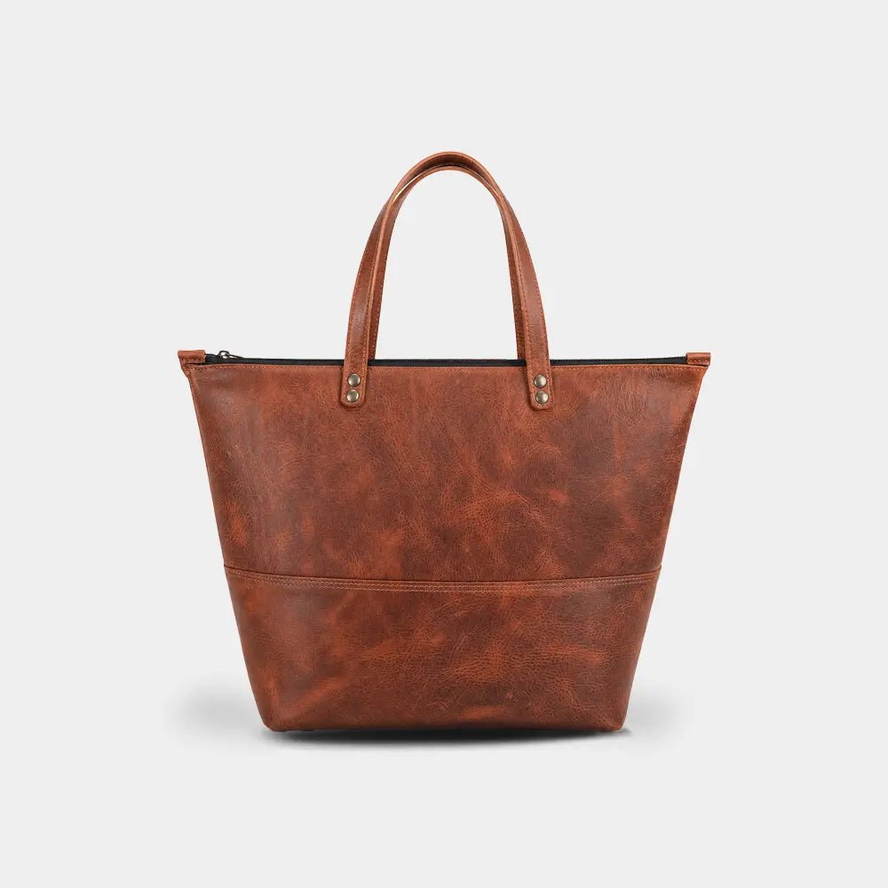 Hakiki Deri Tote Bag - El Yapımı Gerçek Deri | Retro Pelle