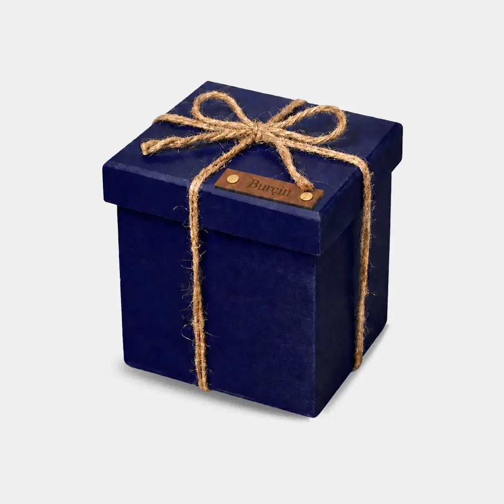 Handmade Cube Box - Ahşap Özel Emaye Kutusu - El Yapımı Gerçek Deri | Retro Pelle