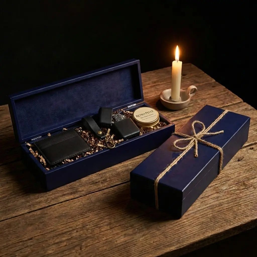 Handmade Long Box - Ahşap Kutu (Model 1 ) - El Yapımı Gerçek Deri | Retro Pelle