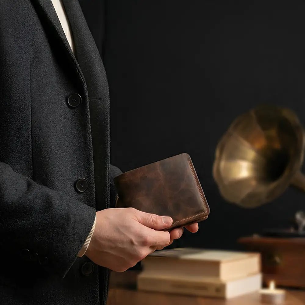 Klasik Erkek Deri Cüzdan - Classical Serisi - El Yapımı Gerçek Deri Hakiki Deri Cüzdan | Retro Pelle