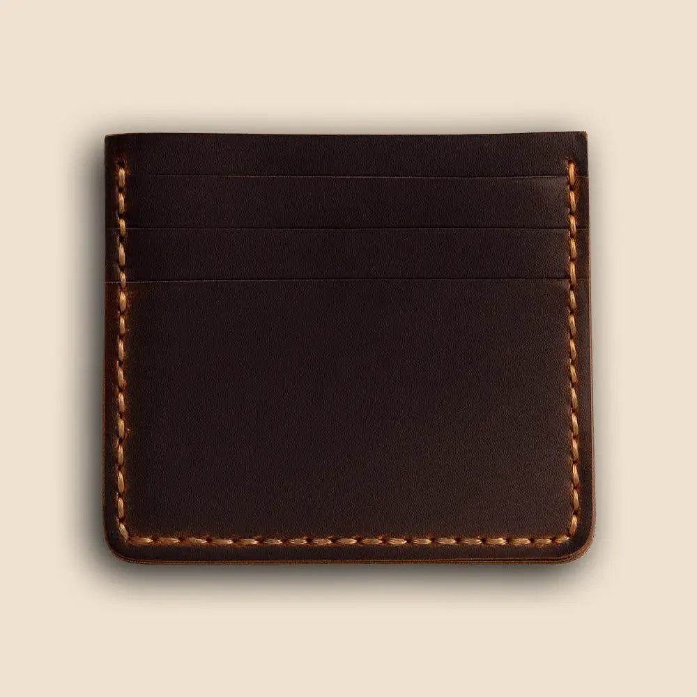 Minimalist Deri Kartlık - Classical Serisi - El Yapımı Gerçek Deri Hakiki Deri Kartlık | Retro Pelle