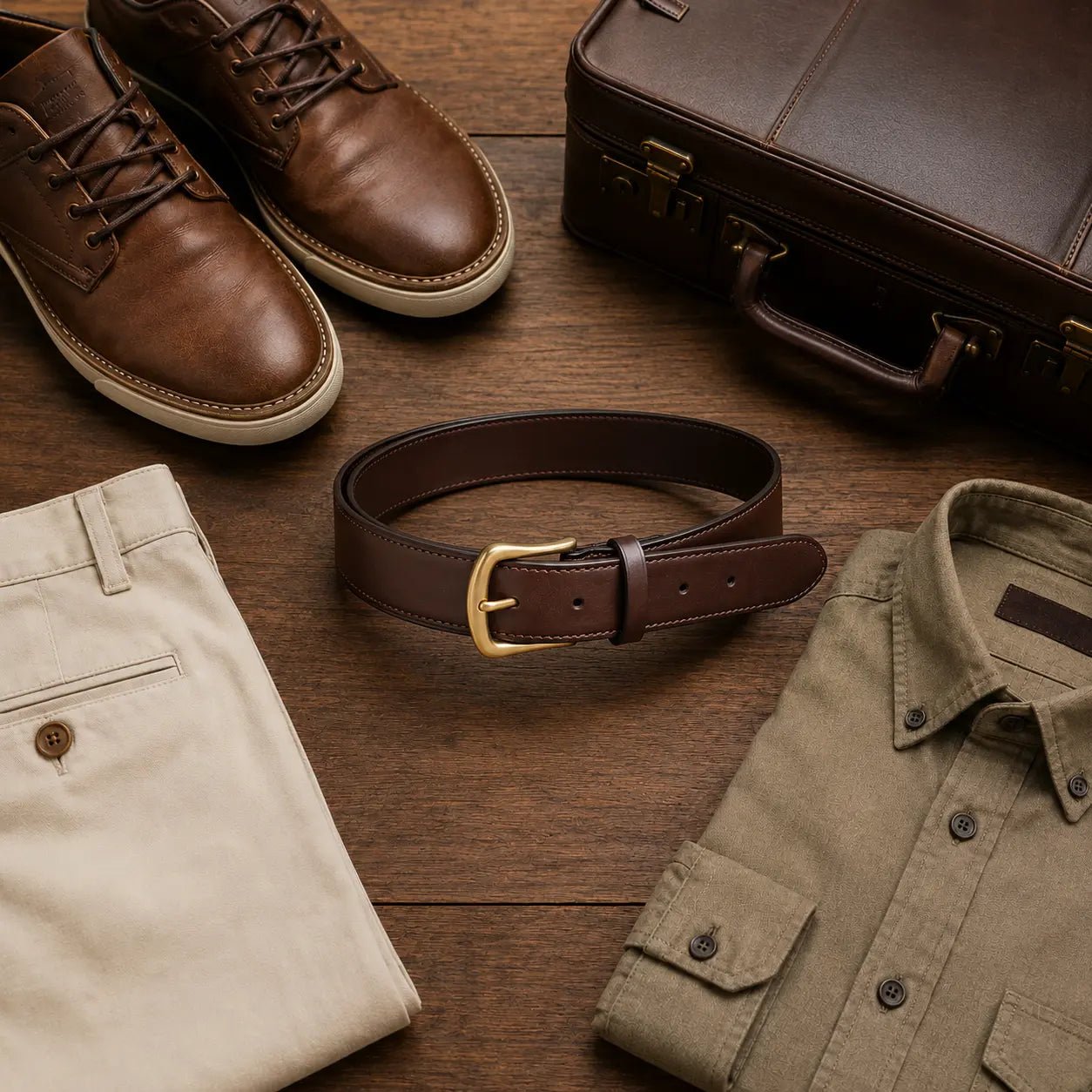 El yapımı deri kemer, kullanımda